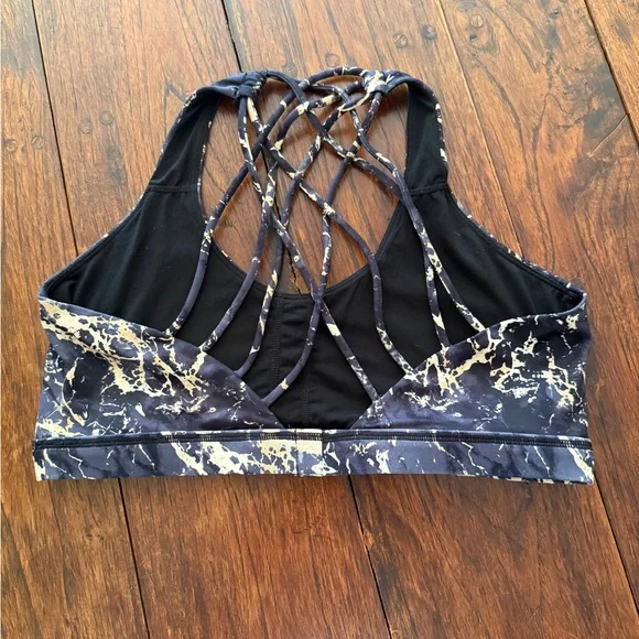 Constantly Varied Gear CVG Butterfly Back Sports Bra Black w/ Gold Marble XL - Picture 7 of 7